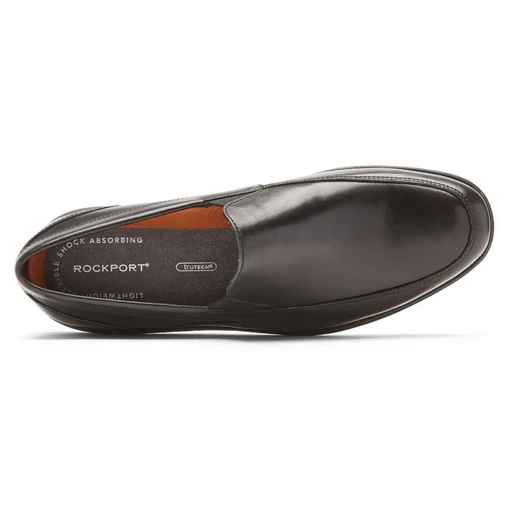 Rockport Mens Loafers Black - Garett Venetian - UK 379-MWUHOD